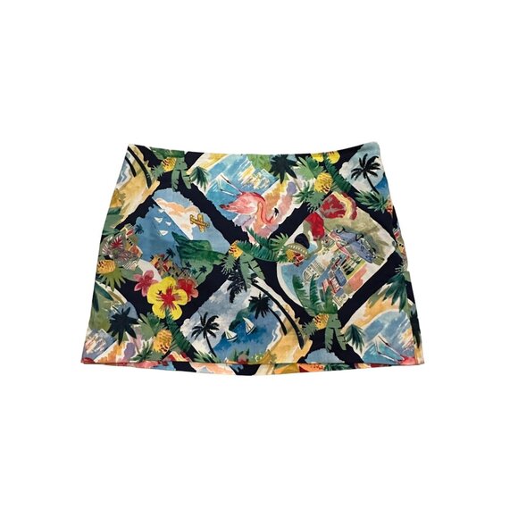 TALBOTS Womens Tropical Palm Print Skirt Size 14P - Picture 3 of 7